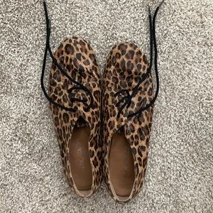 Aerosole leopard lace up shoes